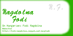 magdolna fodi business card